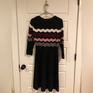 Chevron black dress